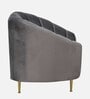 Kaylee Velvet 1 Seater Sofa In Fossil Grey Colour