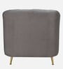 Kaylee Velvet 1 Seater Sofa In Fossil Grey Colour