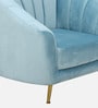 Kaylee Velvet 1 Seater Sofa In Sky Blue Colour