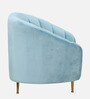 Kaylee Velvet 1 Seater Sofa In Sky Blue Colour