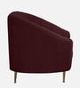 Kaylee Velvet 1 Seater Sofa In Wine Red Colour