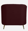 Kaylee Velvet 1 Seater Sofa In Wine Red Colour