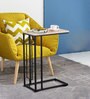 Chanter C Shape End Table in Moldua Acacia Colour