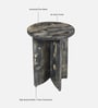 Kazan Pine Wood Side Table In Grey Finish