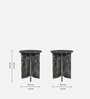 Kazan Pine Wood Side Table In Grey Finish