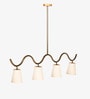 Brown Kaze Linear Chandelier