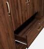 Kazuhiko 4 Door Wardrobe in Columbia Walnut Finish with Lock