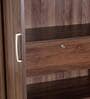 Kazuhiko 4 Door Wardrobe in Columbia Walnut Finish with Lock