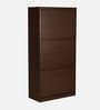 Kazuo Tilt Out Shoe Rack in Columbia Walnut Finish