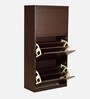 Kazuo Tilt Out Shoe Rack in Columbia Walnut Finish