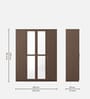 Nesta 4 Door Wardrobe With Mirror In Vermonunt Finish With Locker & Drawer Nesta 4 Door Wardrobe With Mirror In Vermonunt Finish With Locker & Drawer
