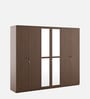 Nesta 6 Door Wardrobe With Mirror In Vermonunt Finish With Locker & Drawer Nesta 6 Door Wardrobe With Mirror In Vermonunt Finish With Locker & Drawer