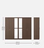 Nesta 6 Door Wardrobe With Mirror In Vermonunt Finish With Locker & Drawer Nesta 6 Door Wardrobe With Mirror In Vermonunt Finish With Locker & Drawer
