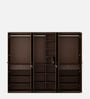 Nesta 6 Door Wardrobe With Mirror In Vermonunt Finish With Locker & Drawer Nesta 6 Door Wardrobe With Mirror In Vermonunt Finish With Locker & Drawer