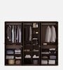 Nesta 6 Door Wardrobe With Mirror In Vermonunt Finish With Locker & Drawer Nesta 6 Door Wardrobe With Mirror In Vermonunt Finish With Locker & Drawer