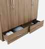 Vector 4 Door Wardrobe In Walnut Bronze Finish With Locker & Drawer