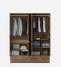 Vector 4 Door Wardrobe In Walnut Bronze Finish With Locker & Drawer