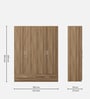 Vector 4 Door Wardrobe In Walnut Bronze Finish With Locker & Drawer