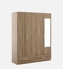 Vector 4 Door Wardrobe With Mirror In Walnut Bronze Finish With Locker & Drawer