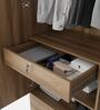 Vector 4 Door Wardrobe With Mirror In Walnut Bronze Finish With Locker & Drawer