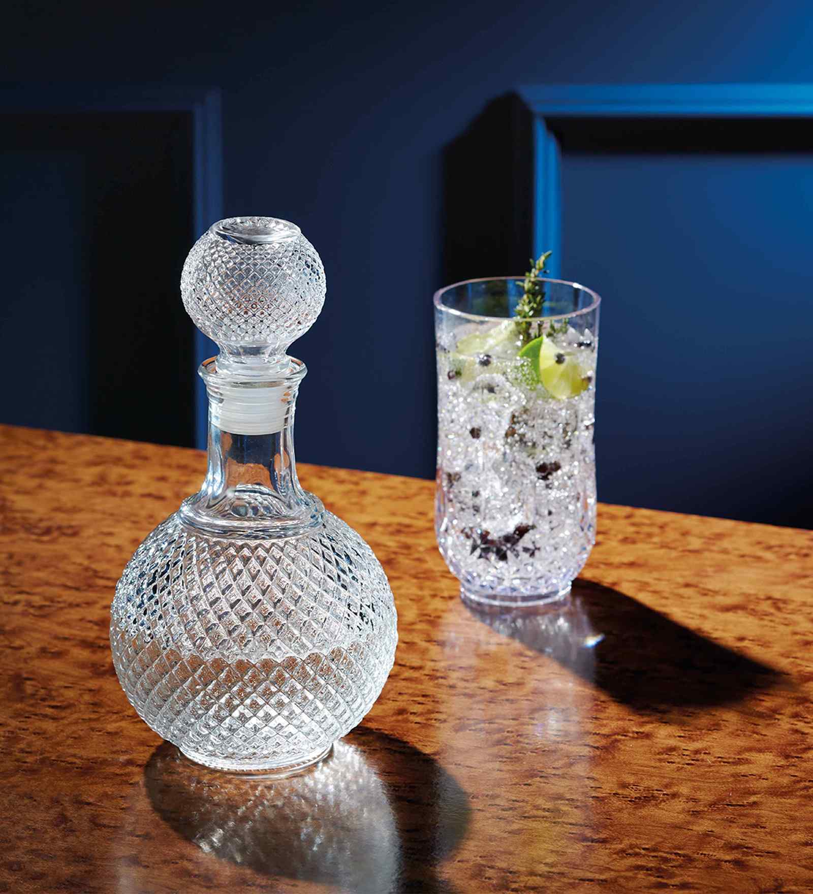 Cut Glass 1Ltr Whisky Decanter with Stopper