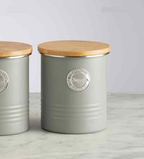 Living Grey Sugar Storage Container