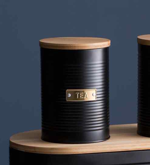 Living Grey Tea Storage Container