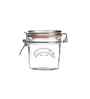 350ml Clip Top Clear Glass Round Jar