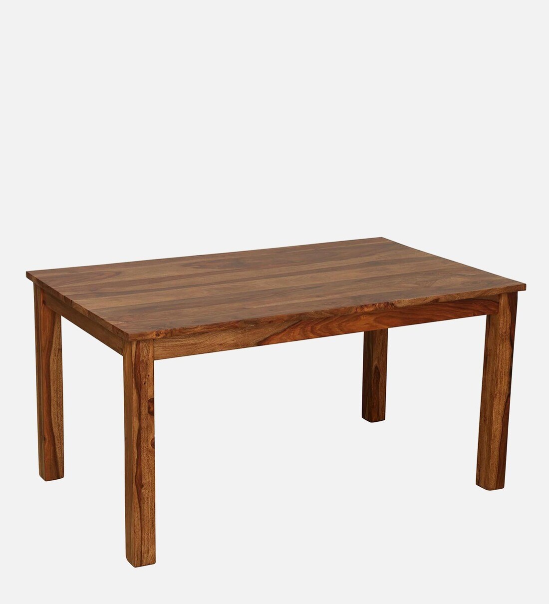 Buy Kentan Sheesham Wood 4 Seater Dining Table In Rustic Teak Finish By