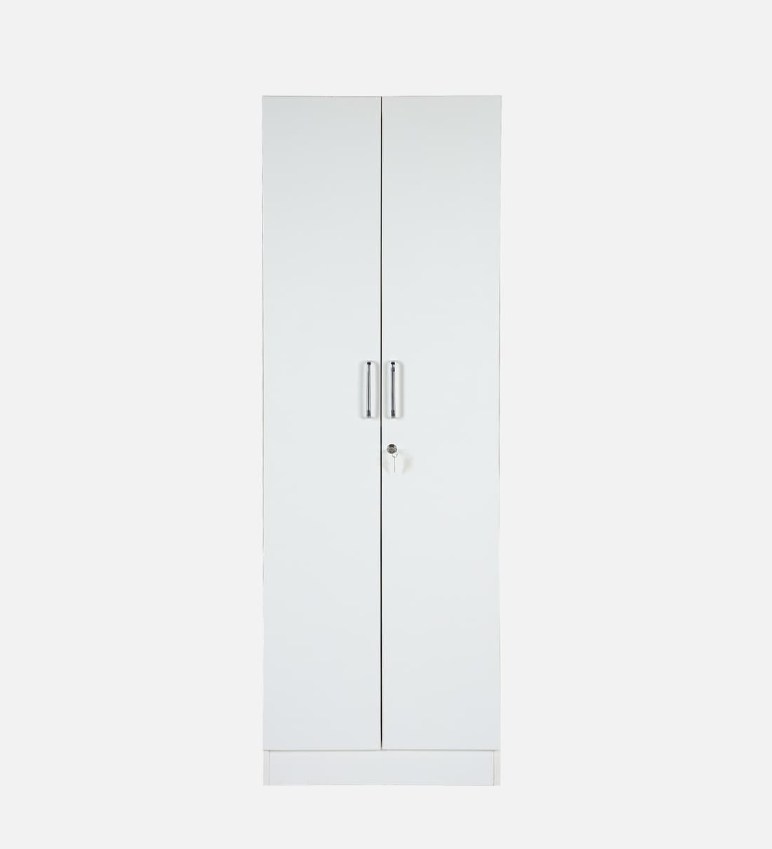 Buy Kenzou 2 Door Wardrobe In Off White Finish With Adjustable
