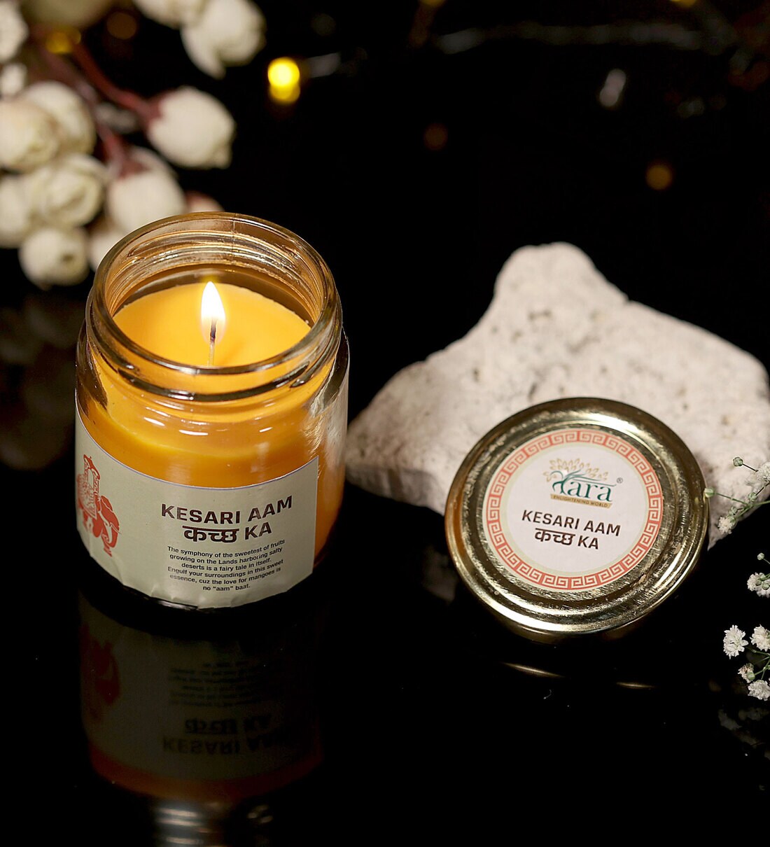 Buy Kesari Aam Scented Jar Candle Flavours Collection by Tara