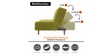 Kenobi Convertible Convertible Sofa Cum Bed In Lime Yellow Colour