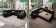 Kensington Estate Sectional Sofa In Black Color