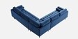 Kensington Estate Sectional Sofa In Blue Color