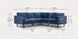 Kensington Estate Sectional Sofa In Blue Color