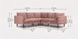 Kensington Estate Sectional Sofa In Blush Pink Color