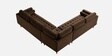 Kensington Estate Sectional Sofa In Dark Brown Color