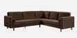 Kensington Estate Sectional Sofa In Dark Brown Color