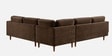 Kensington Estate Sectional Sofa In Dark Brown Color