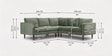 Kensington Estate Sectional Sofa In Frosty Green Color