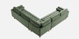 Kensington Estate Sectional Sofa In Frosty Green Color