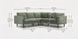 Kensington Estate Sectional Sofa In Frosty Green Color Kensington Estate Sectional Sofa In Frosty Green Color