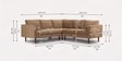 Kensington Estate Sectional Sofa In Light Brown Color