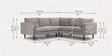 Kensington Estate Sectional Sofa In Light Grey Color Kensington Estate Sectional Sofa In Light Grey Color