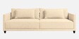 Kera Fabric 3 Seater Sofa In Ivory Beige Colour