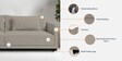 Kera Fabric 3 Seater Sofa In Ivory Beige Colour