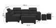 Kestral RHS Sectional Sofa with 2 Ottomans & Adjustable Headrest in Dark Grey Colour