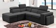 Kestral RHS Sectional Sofa with 2 Ottomans & Adjustable Headrest in Dark Grey Colour