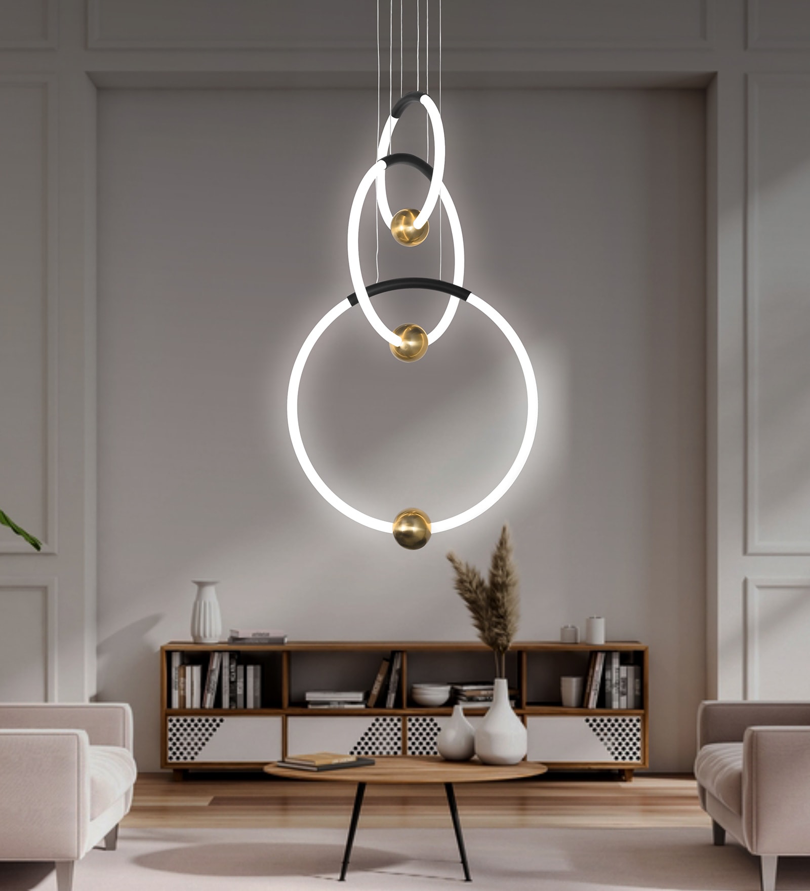 Keaton LED Smart Voice Assist Island Chandeliers