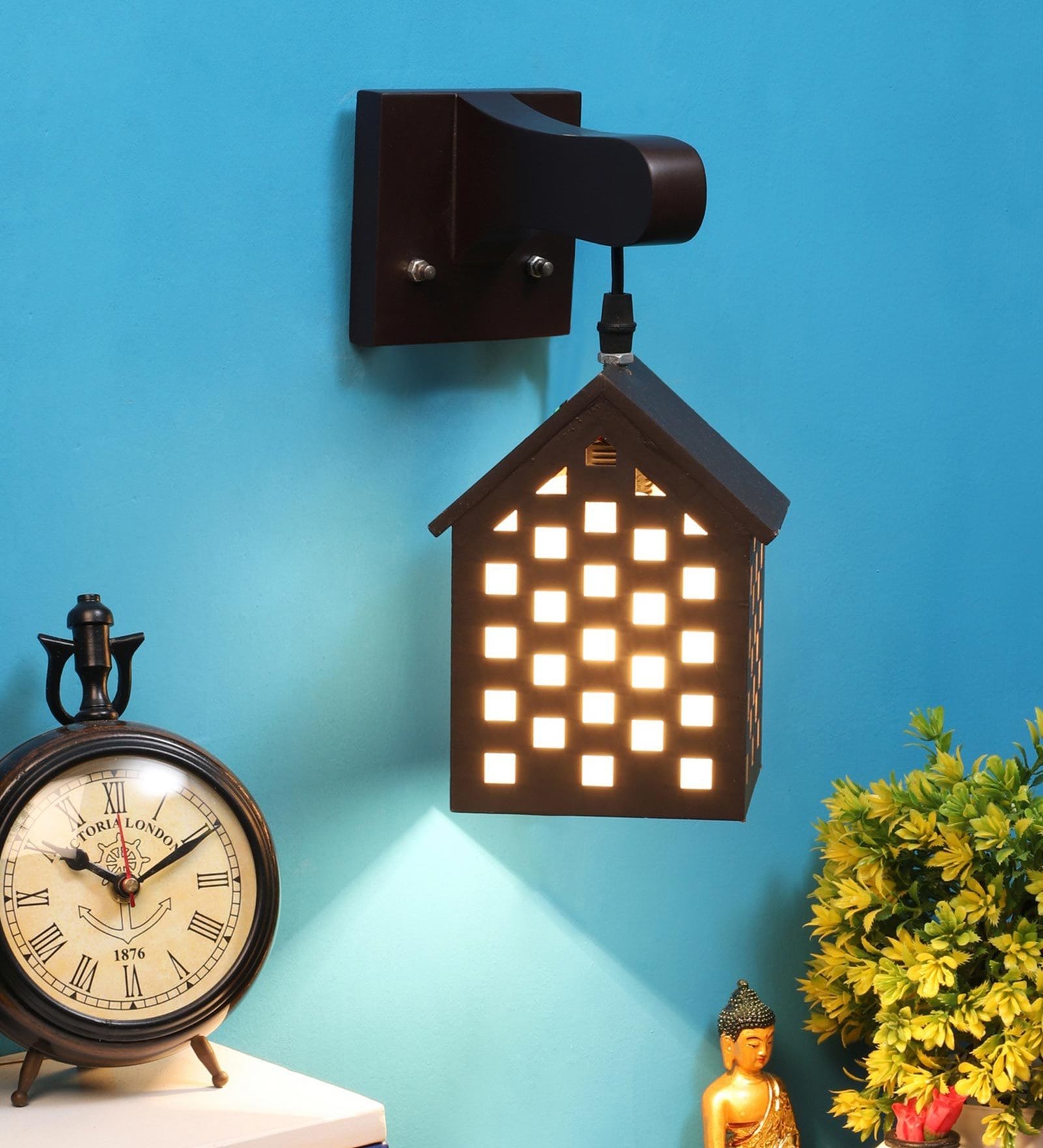 Keefe Brown Wood Wall Light